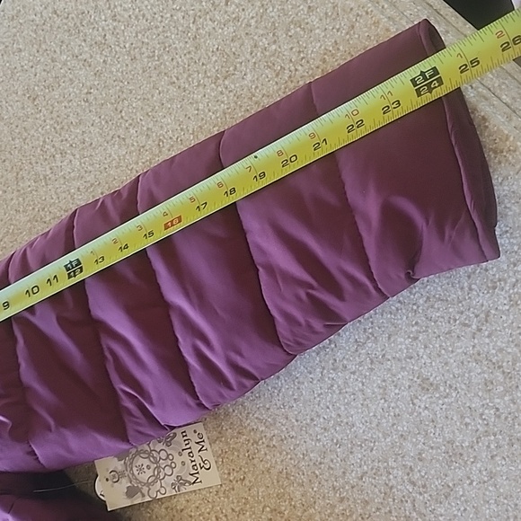 NWT Maralyn & Me Wine Hooded Cozy Puffer Coat With Faux Fur Trim Size XL - Picture 9 of 14